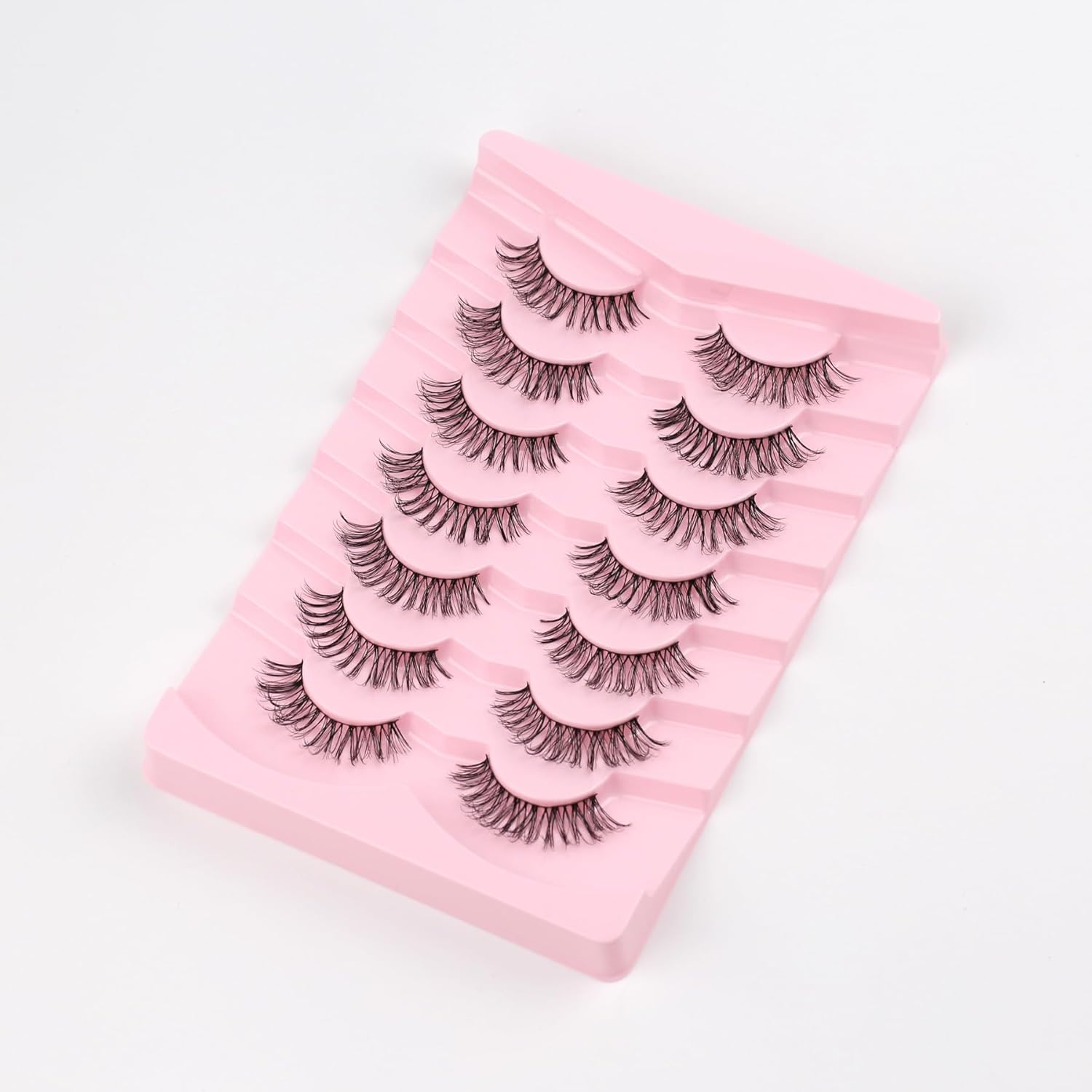 Wispy Cat Eye Lashes Natural Look Short Eyelashes C Curl Eye Lash Pack Siligli-FemmiqueWomen