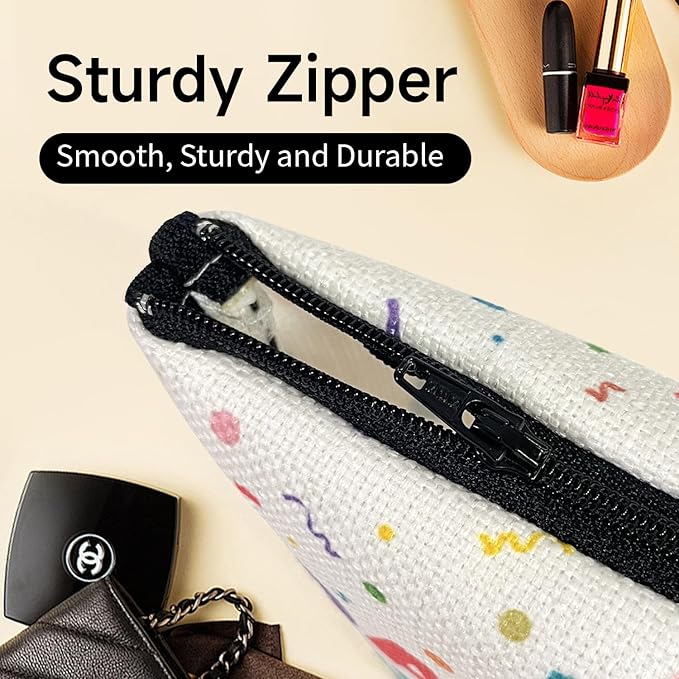 My Dance Era Canvas Zipper Cosmetic Bag, Small Makeup Bag for Women, Friends, Daughter, Sister for Dancers, Dancer Birthday Gifts for Girls (White)-FemmiqueWomen