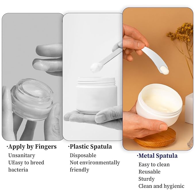 2Pcs Mini Metal Cosmetic Spatulas, Skincare SpatulaMixing and Sampling Makeup Beauty Tools for Skin Care Creams, Eye Cream, Essences Beauty Accessories(2PCS)-FemmiqueWomen