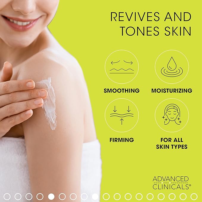 Advanced Clinicals Green Coffee Bean Thermo Firming Body Cream | Anti Cellulite Cream | Caffeine Body Lotion Moisturizer To Firm, Tighten, & Hydrate Look Of Legs, Arms, Tummy, Butt, & Thighs, 16 Oz-FemmiqueWomen