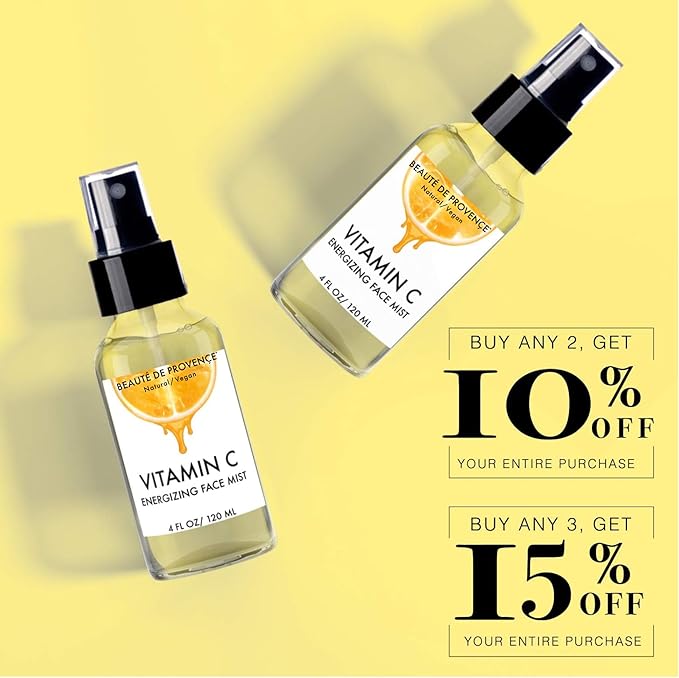 Vitamin-C Face Mist & Setting Spray for All Skin Types - Hyaluronic Acid, Aloe Vera & Rose Water - Skin Brightening, Anti-Aging, Moisturizing, Pore Minimizing - 4 Fl Oz-FemmiqueWomen