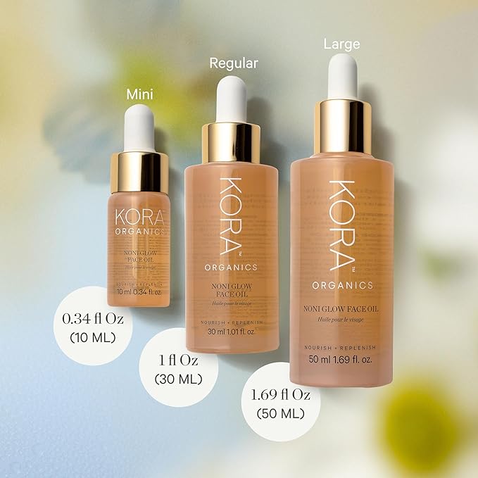 KORA Organics Noni Glow Hydrating Face Oil for Women with Rosehip, Gua Sha Oil, Certified Organic, Cruelty Free, 1.69 fl oz-FemmiqueWomen