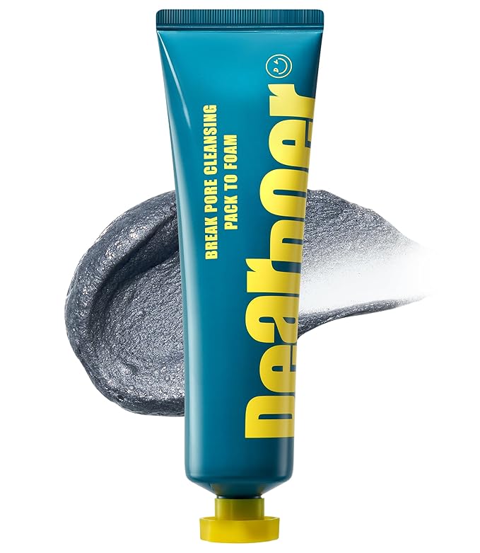 Break Pore Cleansing Pack to Foam – 3-in-1 Korean Skin Care Wash-Off Mask & Exfoliator & Cleanser w/Charcoal and Salicylic Acid – AHA, BHA, PHA for Oily, Congested Skin (3.38 fl oz)-FemmiqueWomen