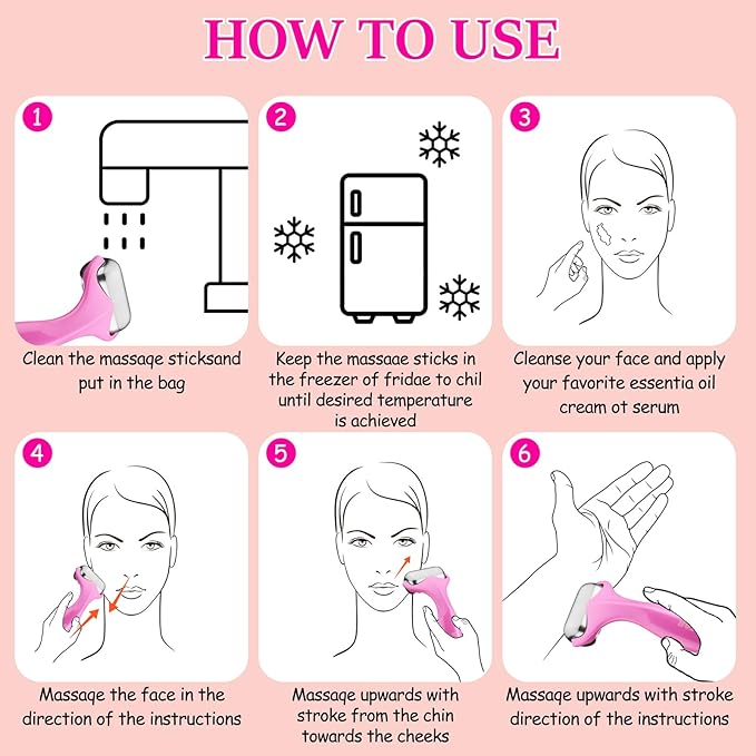 360° Rotating Ice Roller for Face-Stainless Steel Facial Massage Tool for Skin Tightening, Ice Face Roller -Wrinkle Reduction & Dark Circle Relief, Gift for Skincare Enthusiasts.-FemmiqueWomen