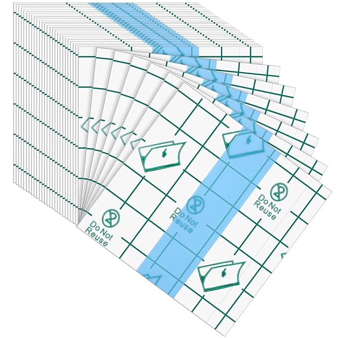 200 Pieces Makeup Hand Palette Single Use Makeup Mixing Palette Disposable Foundation Mixing Tray Adhesive Artist Cosmetic Makeup Palette Waterproof Makeup Tape for Women Girl Supplies, 2.4 x 2.4 Inch-FemmiqueWomen