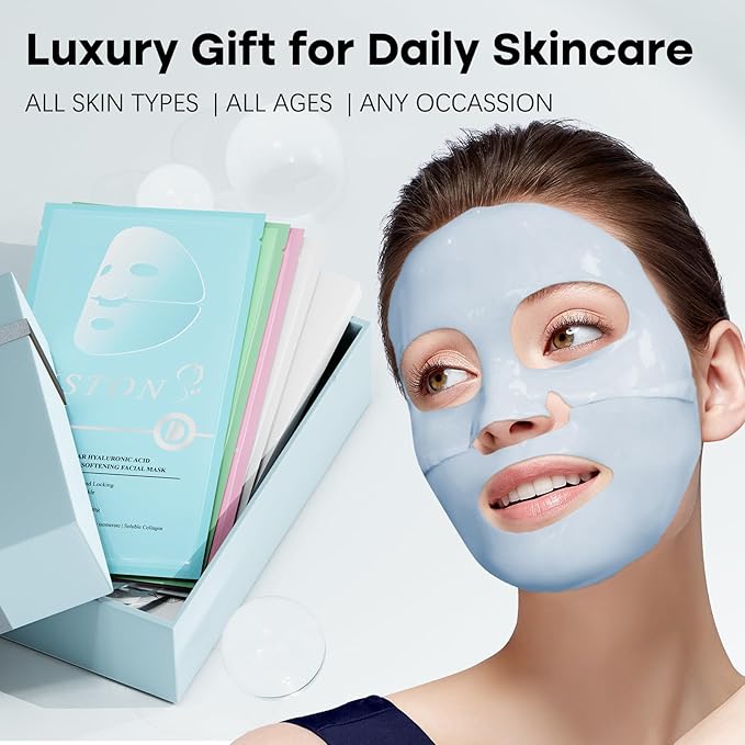 ISTON 4-in-1 Bio-Collagen Real Deep Mask Set -Plump Sagging Skin,Deep Hydration,Soothe & Repair,Nourish & Firm, Overnight Hydrogel Mask for All Skin Type-FemmiqueWomen