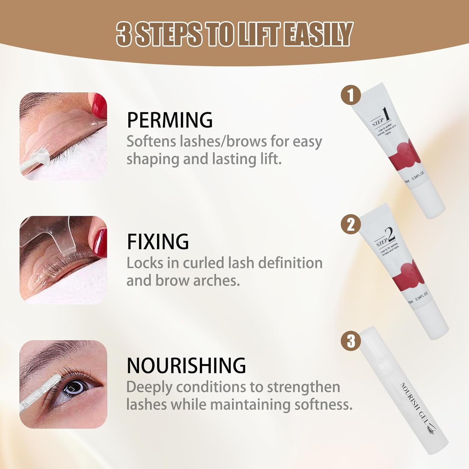 Upgraded Lash Lift Kit Professional - Eyebrow Lamination & Eyelash Perm Kit with High Adhesion Glue and Long-Lasting Curling Set, Gentle Formula for Sensitive Eyes-FemmiqueWomen