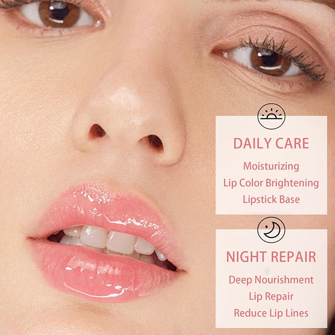 3 PCS Bee Lip Balm Honey Pot, Honey & Strawberry & Watermelon Lip Mask Overnight Propolis Moisturizing Lip Balm Hydrating Prevention Dry and Crack Lip Scrubs Exfoliator Lip Wrinkle Care (Set B)-FemmiqueWomen