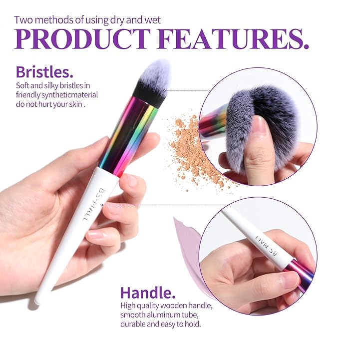 BS-MALL Makeup Brushes Makeup Tools Kit Premium Synthetic Powder Foundation Contour Concealers Lip Brushes Set 18 Pcs-FemmiqueWomen