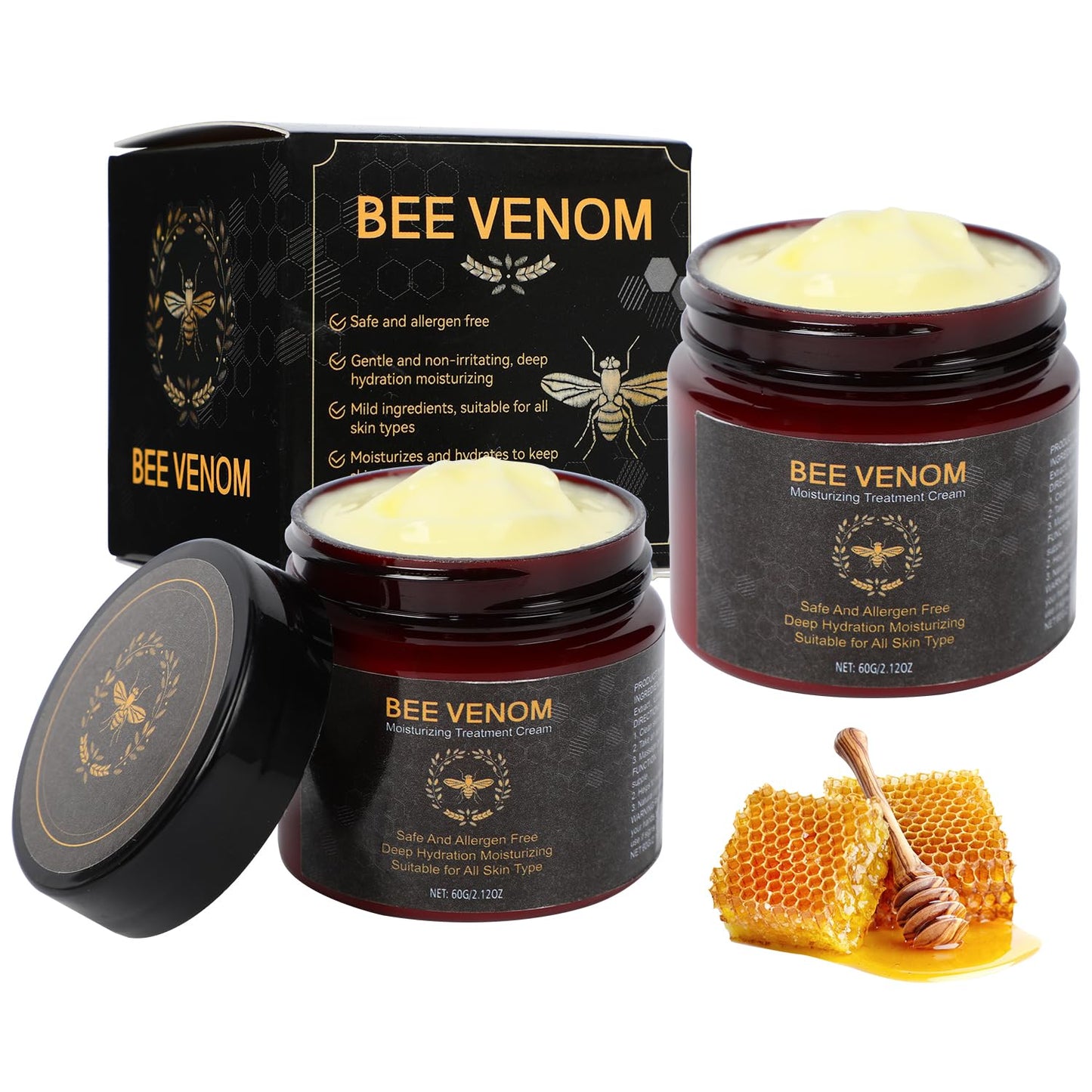2 PCS Bee Venom Cream, 2025 New Bee Venom Skin Repair Cream for All Skin Types-FemmiqueWomen
