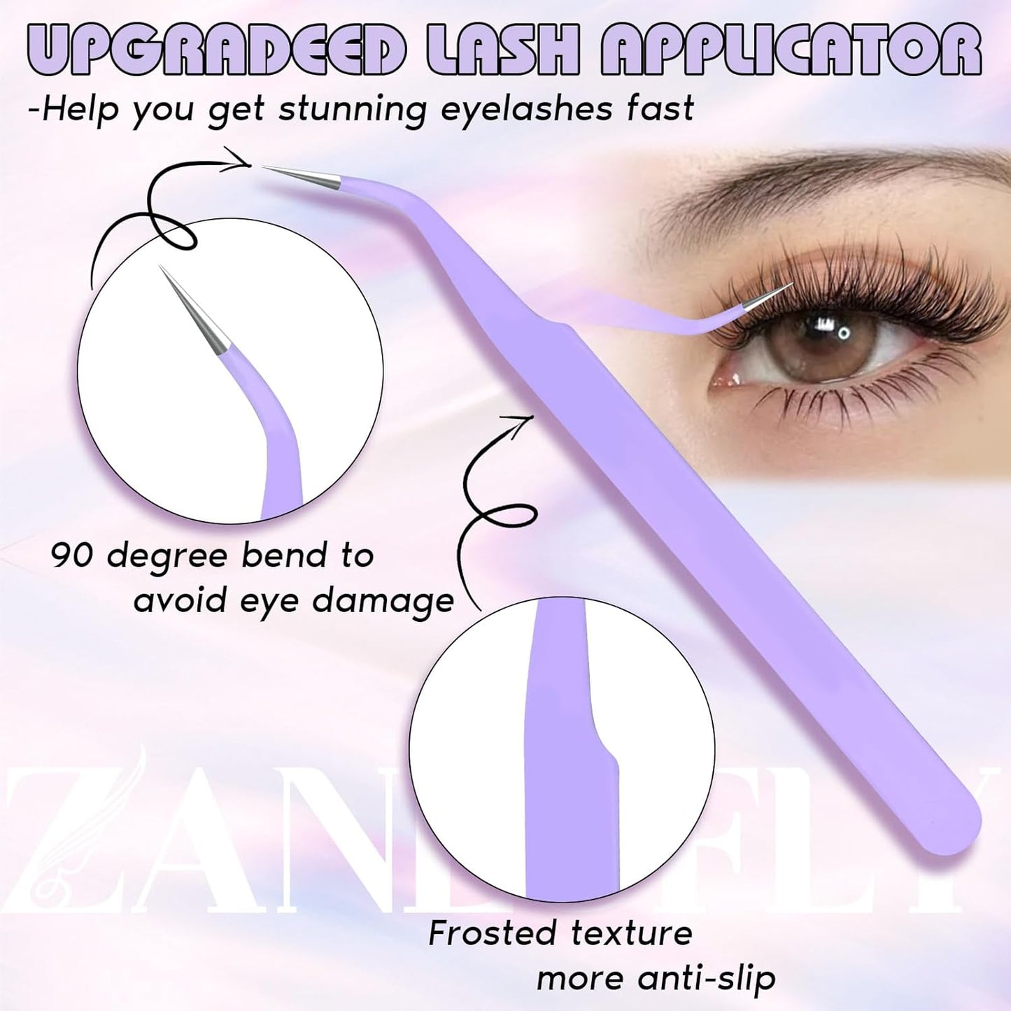 Self Adhesive Lash Clusters Natural No Glue Individual Lashes 10-12MM Wispy Self Adhesive Eyelash Clusters with Clear Strips DIY Eyelash Extensions by zanlufly-FemmiqueWomen
