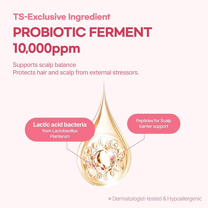 TS GD Shampoo for Girls | Korean Teen Shampoo with Upgraded Probiotics | Anti-Dandruff & Itchy Scalp Relief | Pink Peach Allergy-Free Fragrance | Sulfate-Free (13.53 fl oz, 400ml)-FemmiqueWomen