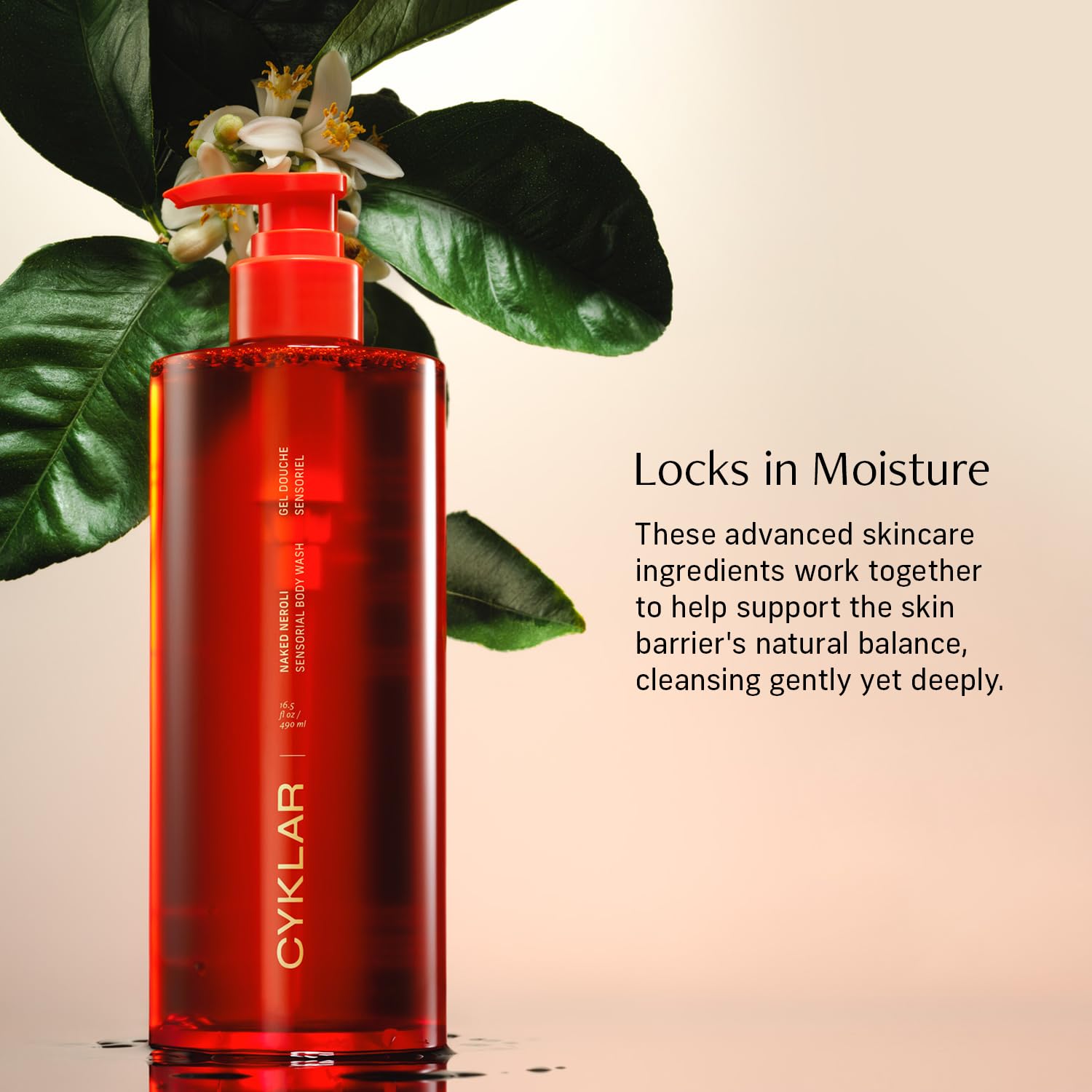 Sensorial Body Wash. Naked Neroli Hydrating Cleanser with Moisture Locking Multi-Oil Complex, Sodium PCA and Glycerin. Nourishing Shower Gel for Women and Men, 16.5 Fl Oz Luxury Bodywash-FemmiqueWomen