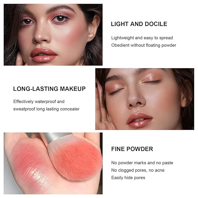 12 Colors Blush Palette,Highlighter Blush Powder Makeup,Long-Wearing,Smudge Proof,Natural-Looking,Blendable Cruelty-Free Matte Finish,Contour and Highlight Blush Palette Face Cosmetics Makeup-FemmiqueWomen