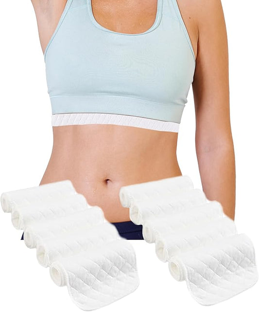 10 Pcs Under-Breast Sweat-Absorbing Cotton Pads Cotton Bra Liners for Sweating, Absorb Sweat Under Breasts-FemmiqueWomen