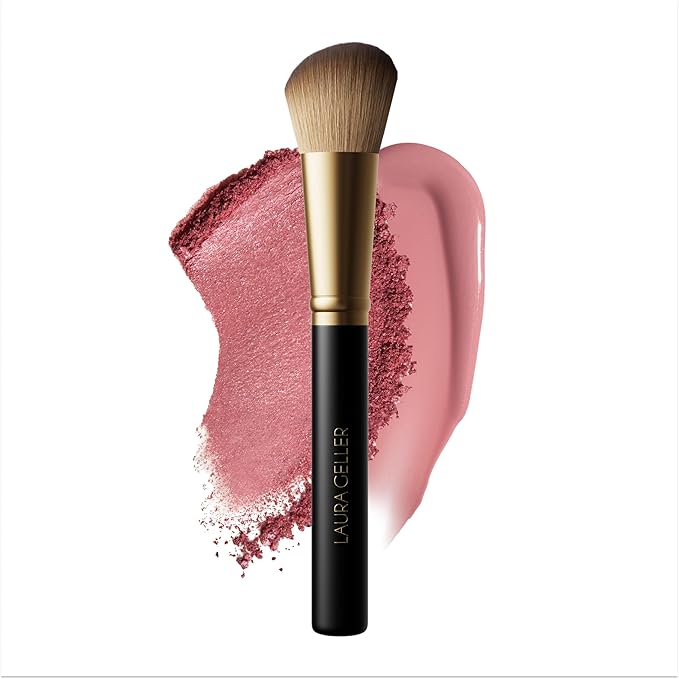 LAURA GELLER NEW YORK Angled Blush Brush with Black Wooden Handle & Dense Bristles for Makeup Application-FemmiqueWomen