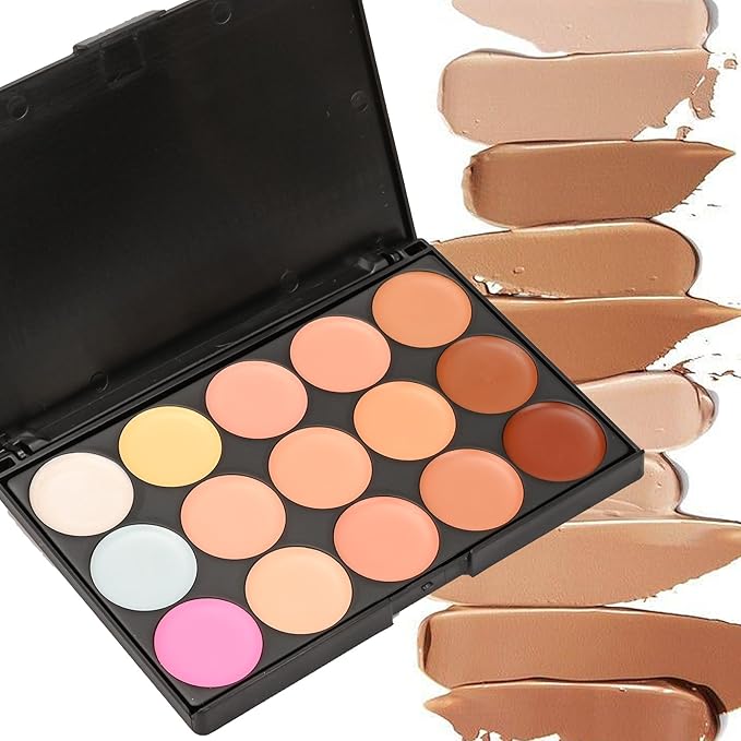 15 Colour Makeup Contour Palette Cream Kit, with 11 Pcs Complete Function Makeup Brushes Set and Storage Bag, Highlighting Light, Medium to Dark, Vegan & Cruelty Free-FemmiqueWomen