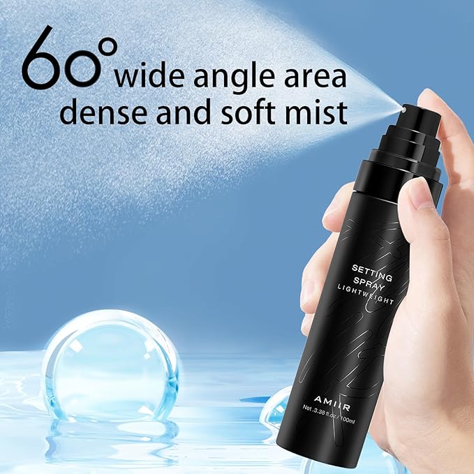 AMIIR Makeup Setting Spray, Waterproof Finishing spray, Long Lasting Lock Face Fixing Mist, Hydrate Before Makeup Matte Oil Control Lightweight Refreshing-FemmiqueWomen