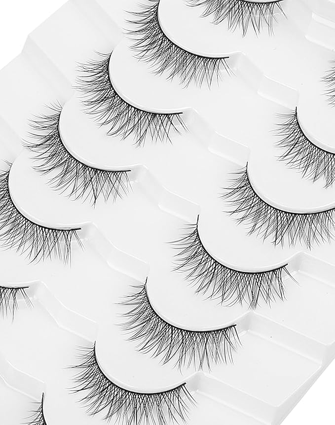 Natural Lashes Natural Eyelashes Short Eyelashes Natural Look False Eyelashes Wispy Eye Lashes Small Lashes Fake Lashes K33-FemmiqueWomen