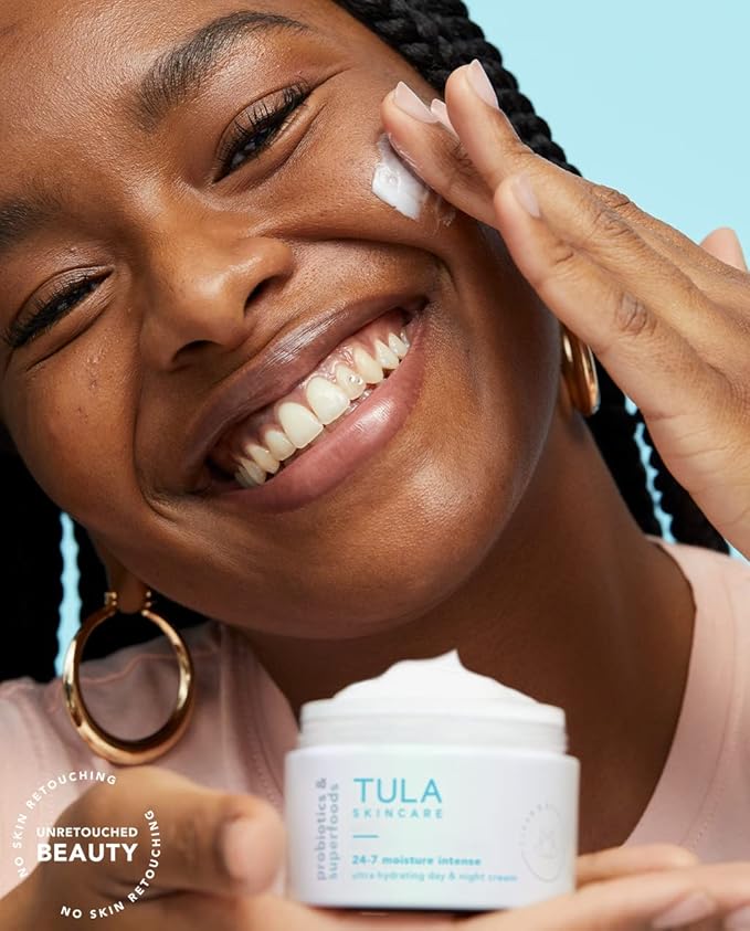 TULA Skin Care 24-7 Moisture Intense Ultra Hydrating Day & Night Cream - Ultra Nourishing Moisturizer for Face. Soothe Skin, Maintain Skin Balance & Improve Skin Smoothness, 1.5 oz.-FemmiqueWomen