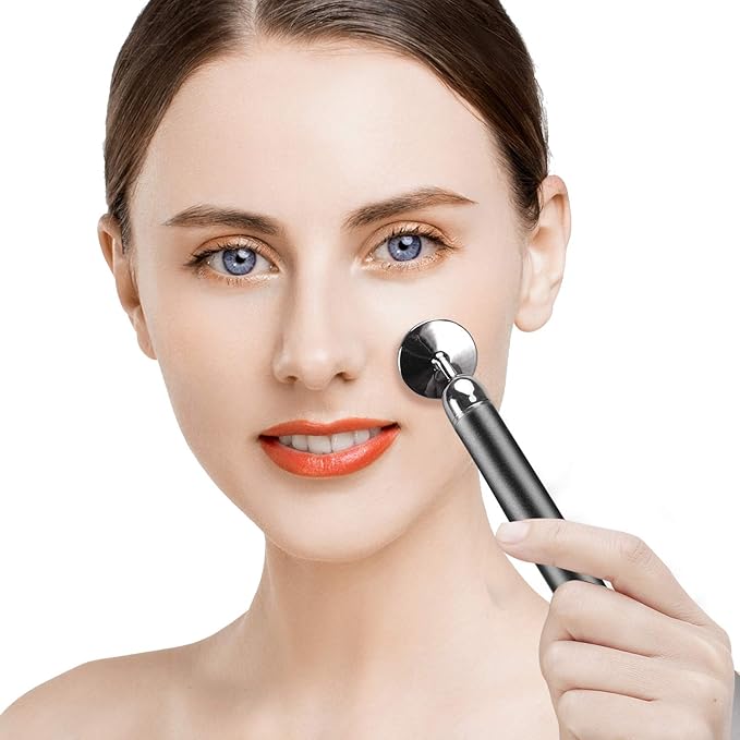 3-IN-1 Electric Jade Roller 3D Roller Facial Roller & Face Massager,Black-FemmiqueWomen