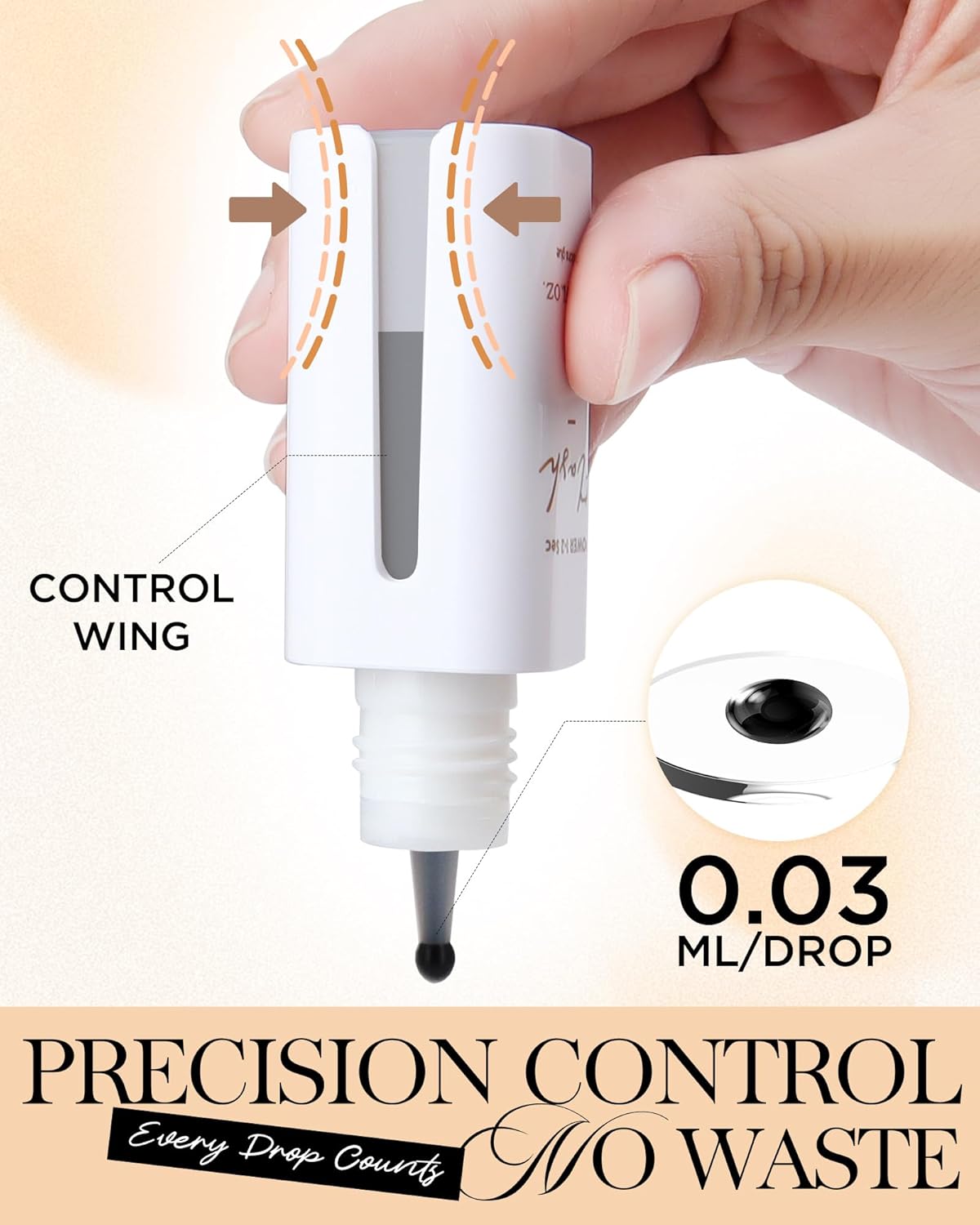 Eyelash Extension Glue, Sensitive Lash Glue for Eyelash Extensions 10 ml, Smart Drop Technology Adhesive for Classic and Volume Lashes, 0.03 ml per Drop, 1 S Dry Time, 6-7 Weeks Retention by BEYELIAN-FemmiqueWomen