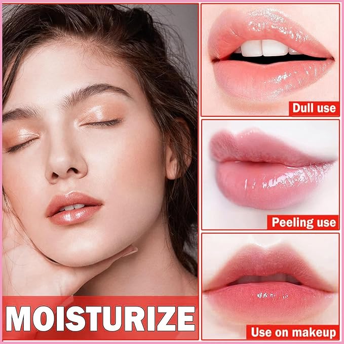 1 PCS Bee Lip Balm Lip Mask Honey Pot, Watermelon Moisturizing Sleeping Lip Mask Overnight with Sticks, Lip Balm Honey Pot Lip Balm Hydrating Prevention Dry and Crack Lip Scrubs Exfoliator-FemmiqueWomen