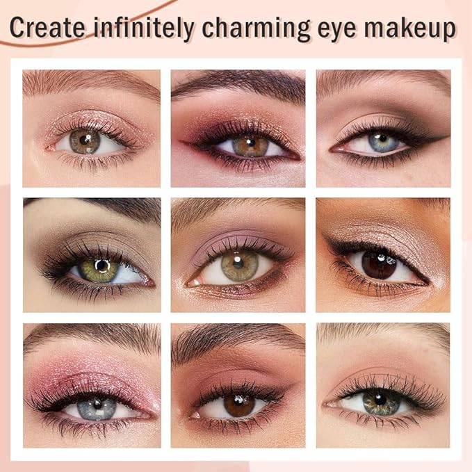 12 Girds Colorful Matte Shimmer Eyeshadow Palette for Eye Makeup,High Pigmented Eye Shadow Primers Powder Palet de sombras de ojos 12-C-FemmiqueWomen