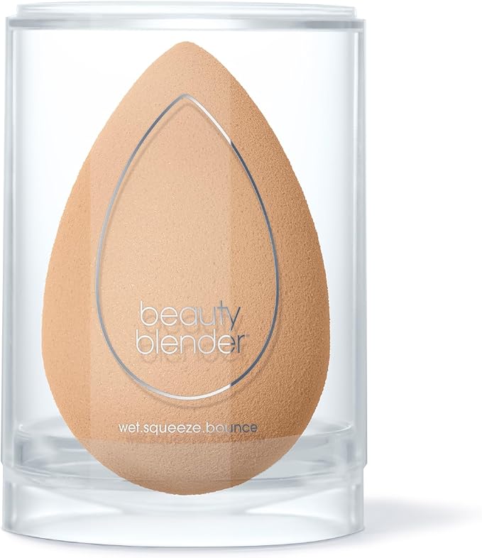 Beautyblender® | Nude Beige Beauty Blender Makeup Sponge, Super-Soft Foam Easily Blends Foundations, Powders & Creams, Made in USA, Reusable, Washable, Streak Free Application, Vegan, Cruelty Free-FemmiqueWomen