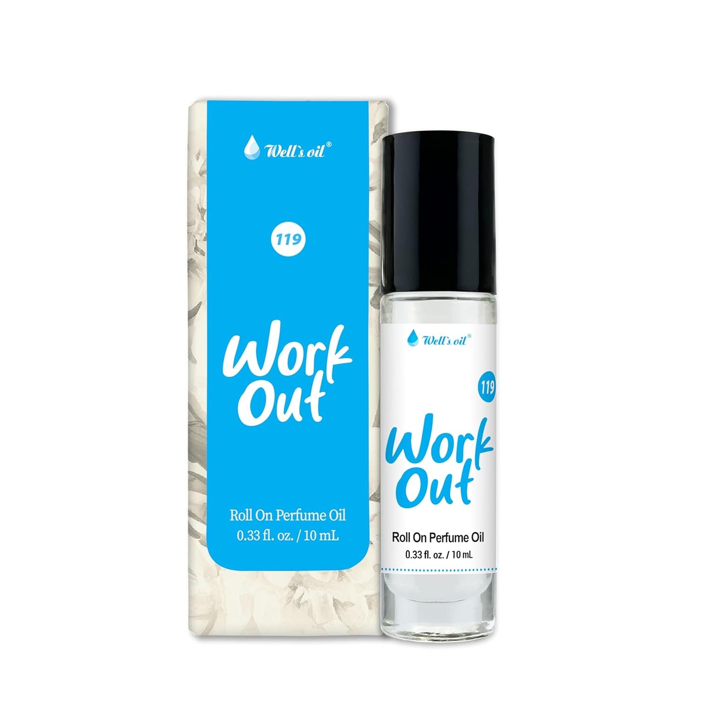 Well's Oil Roll-On Perfume Oil (Work Out) | Woody Herbal Notes | Long-Lasting | Paraben-Free | 0.33 Fl Oz / 10 ml-FemmiqueWomen