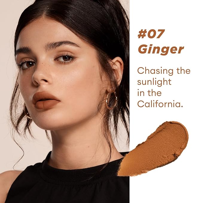 ITY Velvet Matte Finish Lip Stain-Mousse Textured Lip Clay, Red Shade, Conceals Lip Lines, Rich Pigment Lip Tint Lipsticks, 0.14 oz (4g) in Ginger, Embered.-FemmiqueWomen