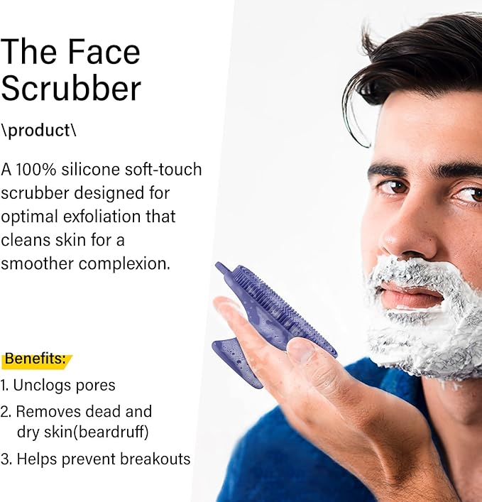 2 Pack Face Scrubber,Silicone Facial Cleansing Brush for Men & Women,Reusable Gentle Facial Waterproof Cleansing Skin Brush Exfoliating Scrubber for Sensitive Skin (Gray+Purple)-FemmiqueWomen