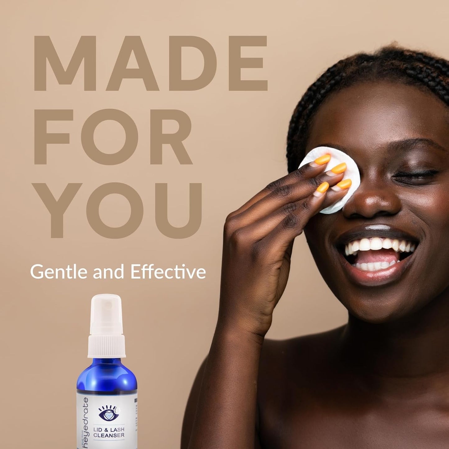 Lid and Lash Cleanser – 2oz Glass Bottle – Pure Hypochlorous Acid Spray for Soothing Dry Eye Irritation – Daily Eyelid & Lash Cleanser-FemmiqueWomen