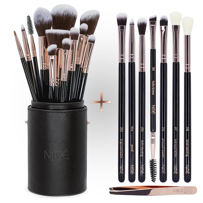 Niré Beauty Most Loved Artistry and Eye Brush Set - Your Best Selection of Makeup Brushes Great for Professionals and Beginners-FemmiqueWomen