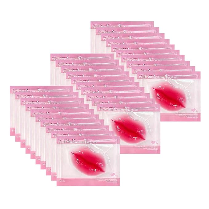 30 pieces of Moisturizing Collagen Crystal Lip Mask - Anti-Ageing & Anti Chapped, Reduce lip Wrinkles, Fade Lip Color, Make Skin Smooth And Firm Collagen Lip Pieces (Rose)-FemmiqueWomen
