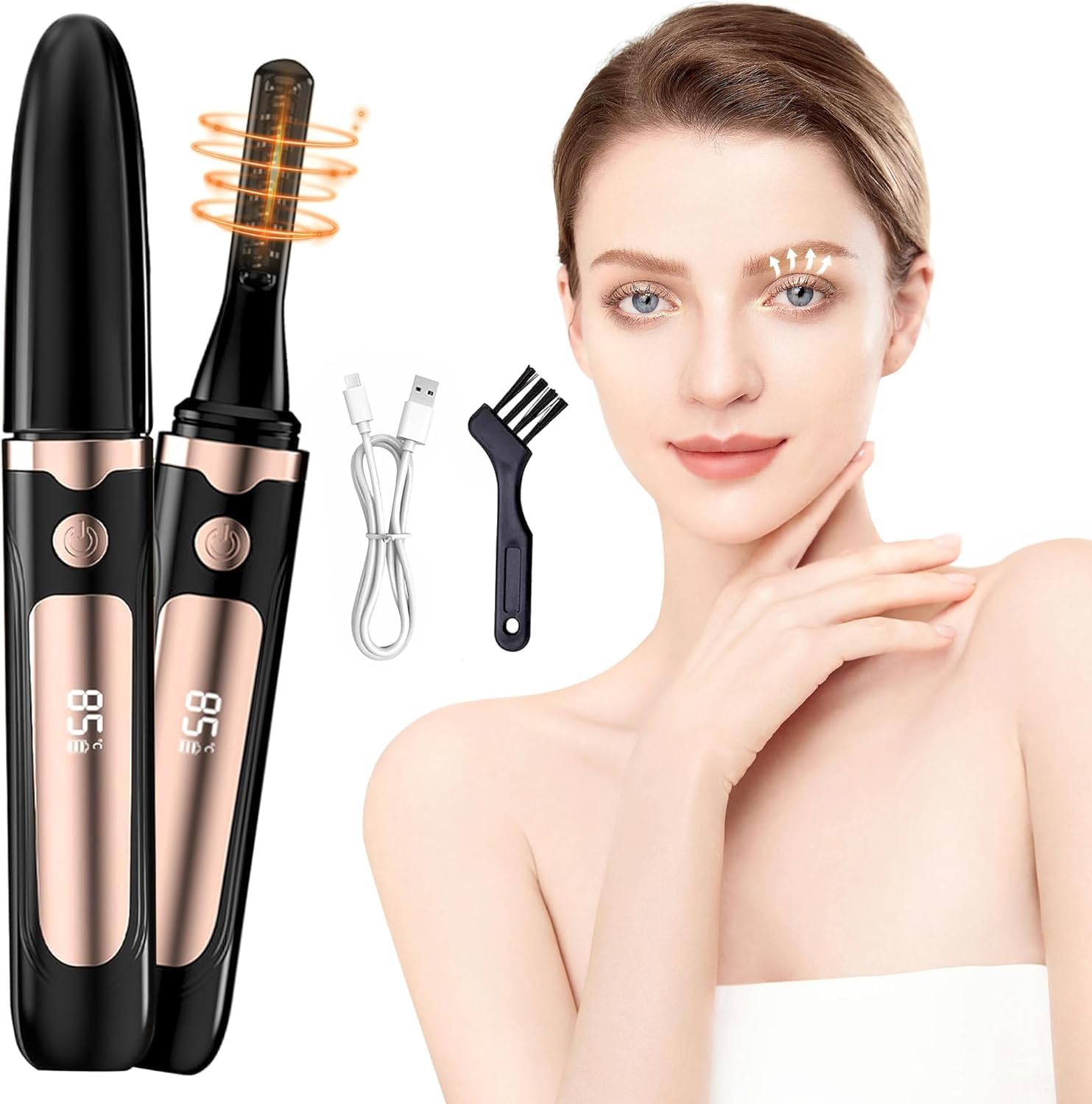 Heated Eyelash Curler, Best Selling Eyelash Curler, 10 Seconds Quick Heat - Lasts Long - with Led Display, use with Mascara, Suitable for Women and Girls-FemmiqueWomen