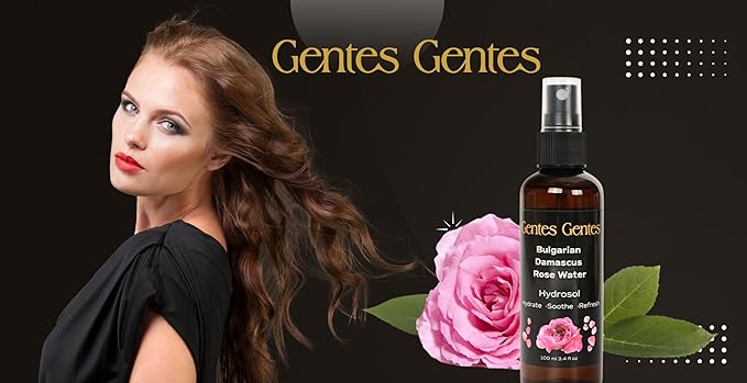 100% Pure Bulgarian Damascus Rose Water Hydrosol – Luxury Facial Toner for Hydration & Radiant Skin, Body Mist & Pillow Spray | Natural Skincare | 3.4 fl oz-FemmiqueWomen