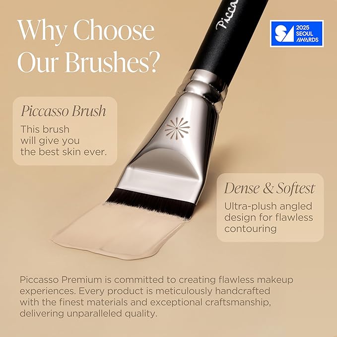 Korean Piccasso Brush FB11 Spatula Brush – Professional Foundation Brush for Liquid Makeup, Flat and Soft Bristles for Seamless Application, Ideal for Liquid Foundation and Cream Face Makeup-FemmiqueWomen