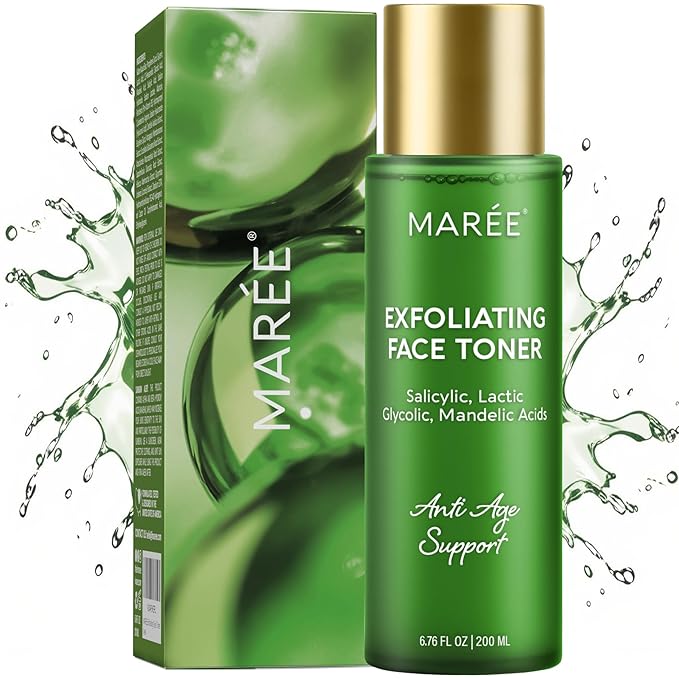 MAREE Exfoliating Toner with Salicylic Acid – AHA BHA Exfoliant & Face Exfoliator Pore Cleaner – BHA Liquid Exfoliant – Sebum Dead Skin Care Remover for Face – Exfoliante Para la Cara Acido Salicilico-FemmiqueWomen