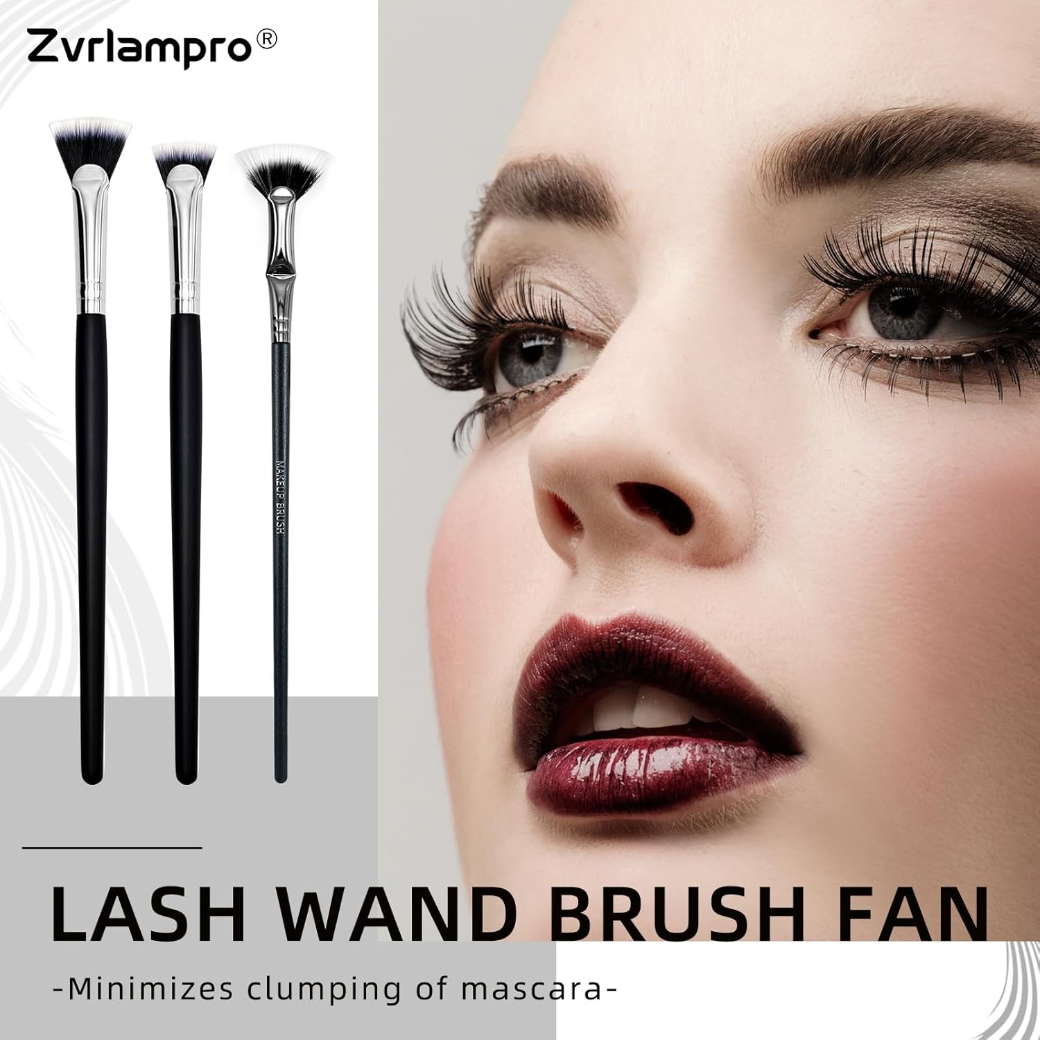 Fan Mascara Brushes, 3Pcs Eyelash Brush, Eyebrow Brush Lash Wand for Lashes, Facial Fan Brush for Eyelash Clumping. (Fan brush)-FemmiqueWomen