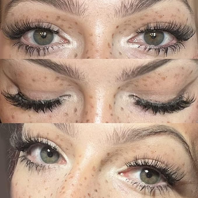 FANXITON Mink Lashes with Clear Band 15 MM 10 Pairs Cat-Eye Lashes Natural Look False Eyelashes Pack Wispy Eyelashes 3D Faux Mink Eyelashes-FemmiqueWomen