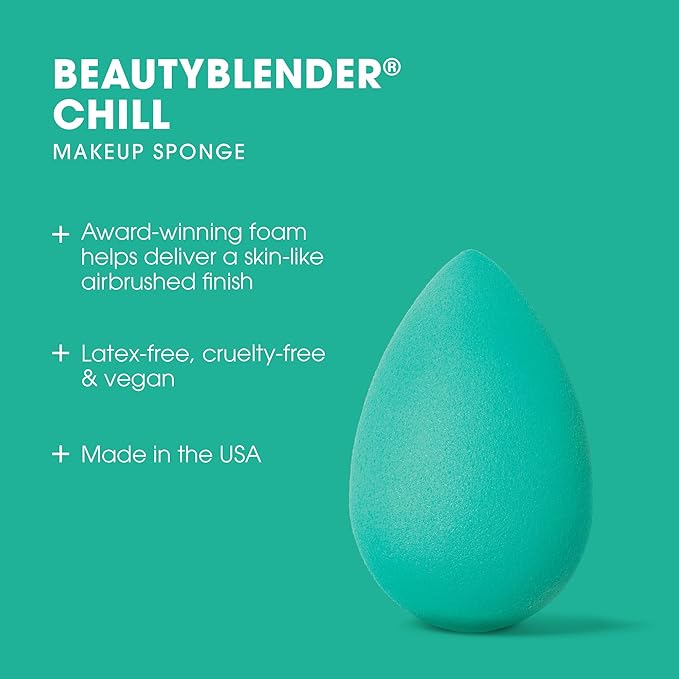 Beautyblender® | Chill Blender Makeup Sponge | Blend Liquid Foundations, Powders and Creams | Streak Free Application | Vegan, Cruelty Free | Made in USA-FemmiqueWomen