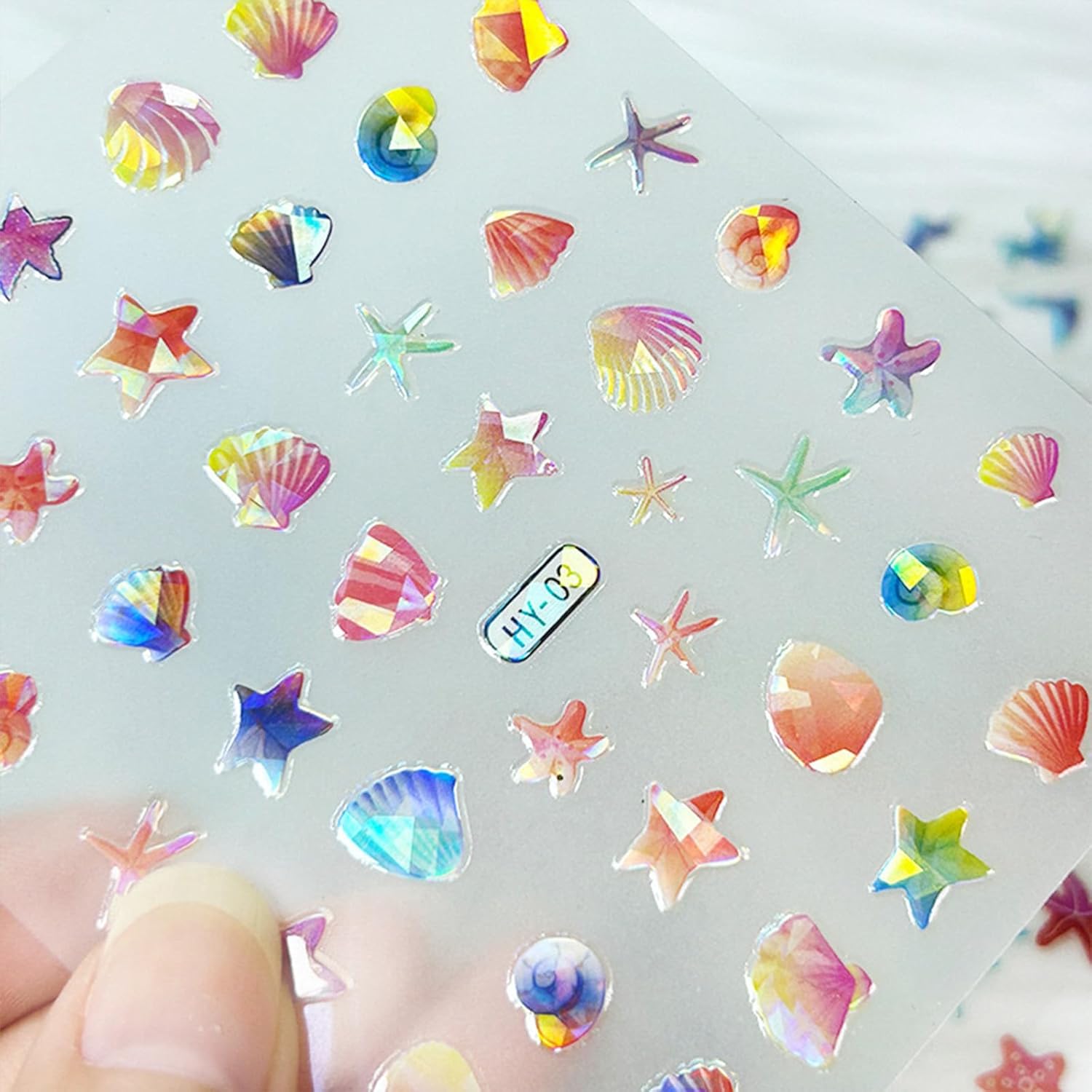 12 Sheets Ocean Nail Stickers Decals Summer Nail Decals for Nail Art 3D Self Adhesive Beach Nail Art Stickers Shellfish Starfish Designs Nail Art Supplies for Women Nail Manicure Decorations-FemmiqueWomen