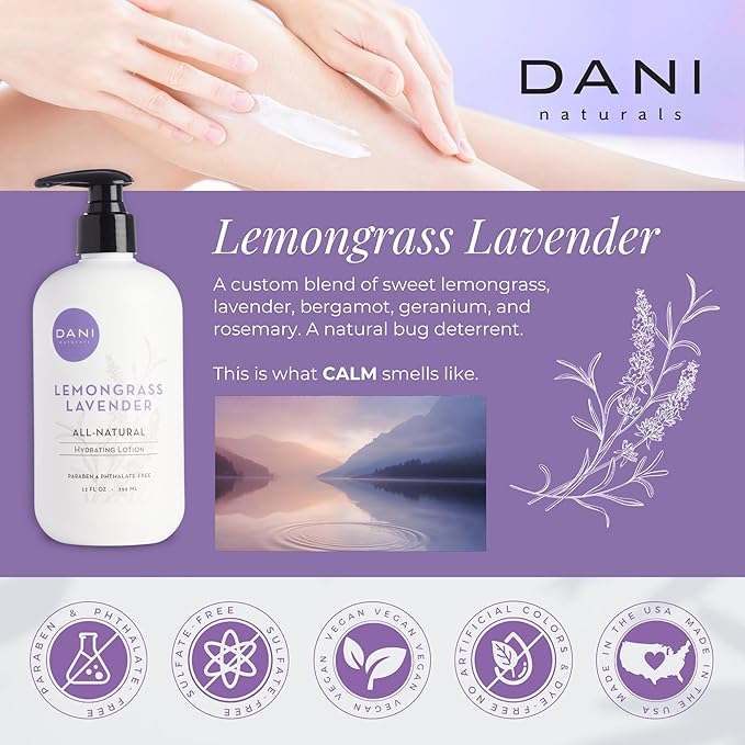 Naturals Hand & Body Lotion - Calming Lemongrass Lavender Scent, Moisturizing Lotion with Aloe Vera, Shea Butter & Vitamin E, Deep Hydration for Dry Skin, All Skin Types - 12 Oz-FemmiqueWomen