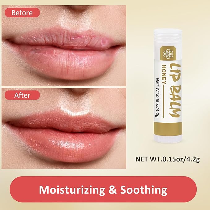 24 Pack Lip Balm, Natural Lip Balm Bulk with Vitamin E and Coconut Oil, Moisturizing Soothing Chapped Lips-8 Flavors-FemmiqueWomen