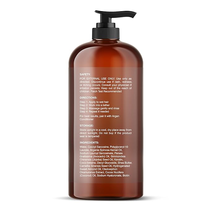 Botanic Hearth Argan Shampoo, Hydrating & Volumizing, Sulfate & Paraben Free, All Hair Types & Color Treated Hair, Men and Women 16 fl oz-FemmiqueWomen