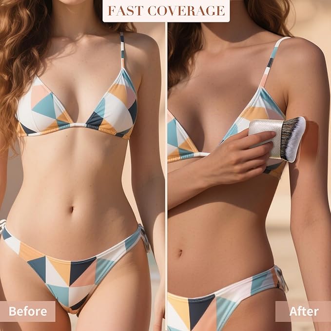 docolor Self Tanner Brush Body Makeup Brush for Flawless Face and Body Makeup, Sunless Tanner Blending Brush Body Brush for Self Tanner, Bronzer, Foundation, Vegan & Cruelty Free-FemmiqueWomen