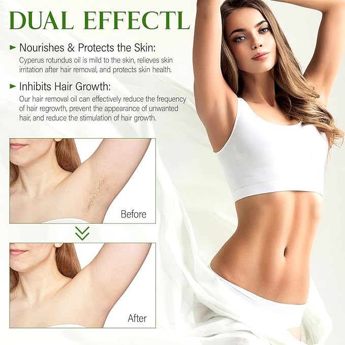 Cyperus Rotundus Oil,Cyperus Oil,Cyprus Rotundus Oil for Hair Removal,Cyperus Oil Natural, Soothing and gentle,Reducing Body Hair Growth,Smooth Skin & Hair Removal,60ml-FemmiqueWomen