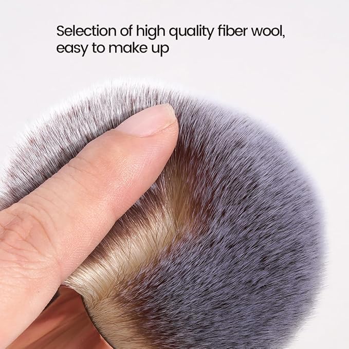 MAANGE 7pcs Makeup Brush Set Double Sided Kabuki Makeup Brushes Contour Brush for Foundation Liquid Powder Concealer Cream Cosmetics Bronzer Blending Blush Buffing Makeup Tools (Gold)-FemmiqueWomen