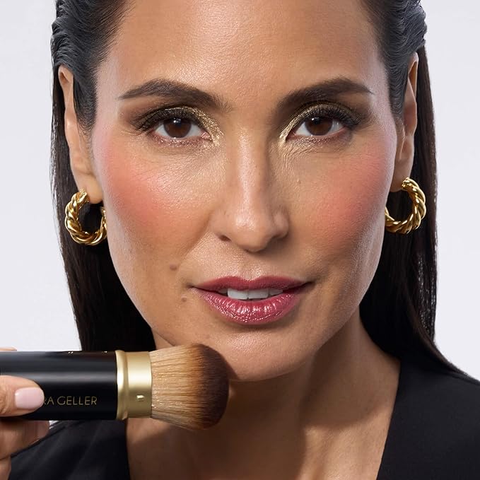 LAURA GELLER NEW YORK Retractable Airbrush Kabuki Brush for All Face Makeup & Foundation for Liquid, Cream and Powder Face Makeup With Aluminum Handle-FemmiqueWomen